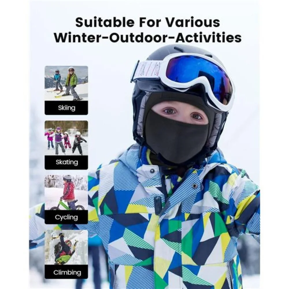 Aegend Balaclava Face Mask for Kids Age 5-12, Windproof Ski Face Neck Warmer
